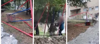 Гойдали каменюку та розтрощили гойдалку: на Волині – недитячий скандал (нецензурне відео)