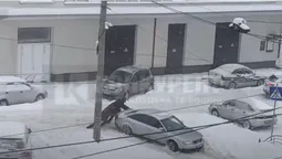 Лопата добра: в центрі Луцька незнайомці допомогли авто виборсатися зі снігу (відео)