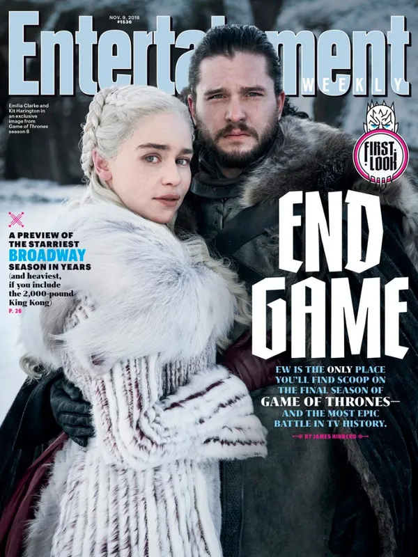 Джон Сноу і Дейенеріс на обкладинці Entertainment Weekly