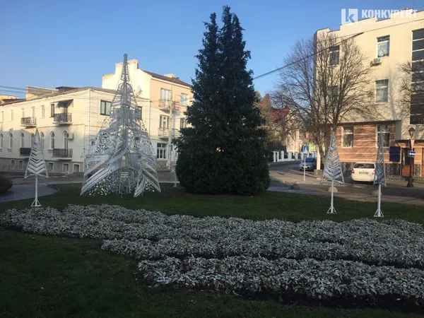 Біля Луцькради встановили чудернацьку ялинку (фото)