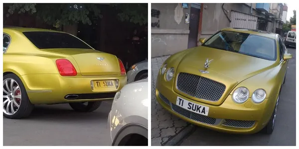 Луцьком роз'їжджав Bentley з «нецензурним» номером (фото)