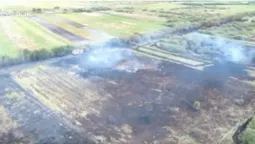 На Волині – масштабна пожежа: рятувальники, лісівники і місцеве населення гасять торф'яник (фото, відео)