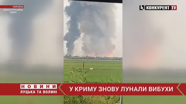 Недалеко від Сімферополя на авіабазі окупантів лунали вибухи (відео)