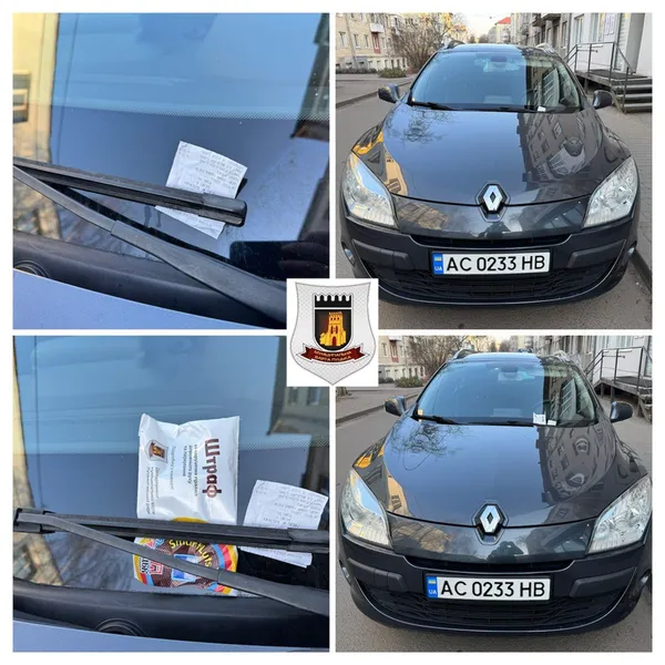 Поклав на авто чек з магазину: у Луцьку оштрафували водія-хитруна