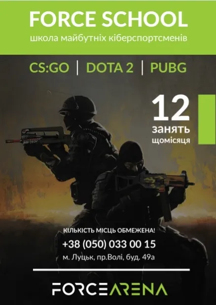 Force School шукає майбутніх кіберспортсменів!*