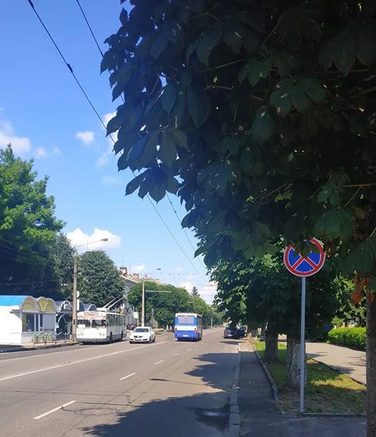 На Перемоги в Луцьку новий знак: заборонили зупинку та стоянку (фотофакт)