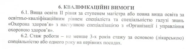 Кваліфікаційні вимоги станом на 2023 рік