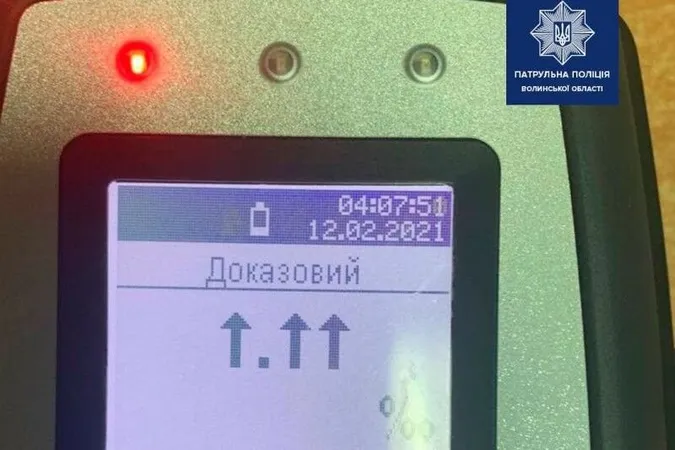 Драгер показав у небо: у центрі Луцька спіймали п'яного водія