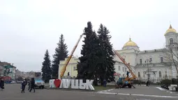 У Луцьку почали прикрашати головні ялинки (фото, відео)