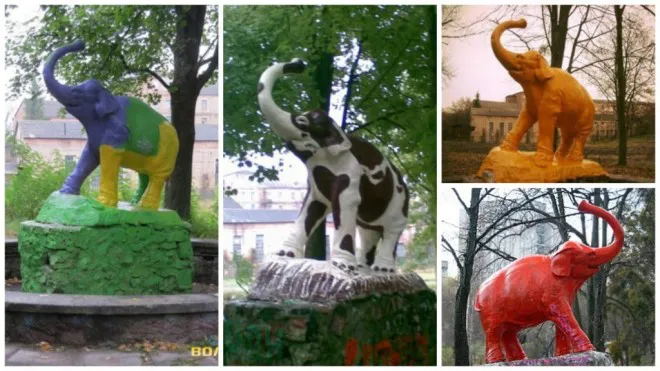 У Луцьку перефарбували відомого слоника: яким він став (фото)