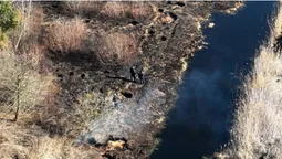 Пожежу побачили з дрона: на Волині горить торфовище (фото)