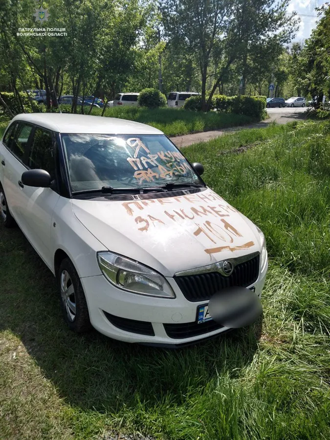 «Я паркуюсь, як дебіл», – лучанин помстився за припарковане на його території авто (фото)