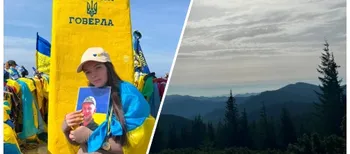 «Я так високо до тебе піднялася»: волинянка підкорила Говерлу в пам'ять про загиблого чоловіка-Героя (фото)