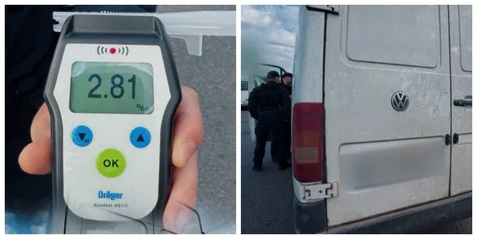 «Накидався» і сів за кермо: на Волині водій без прав надмухав у 14 разів більше норми алкоголю