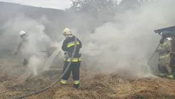 На Любешівщині діти підпалили копицю сіна(фото)
