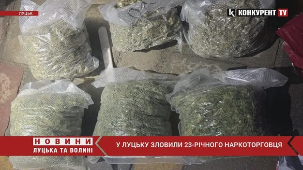 У Луцьку в 23-річного наркобариги знайшли понад три кіло наркотиків (фото, відео)