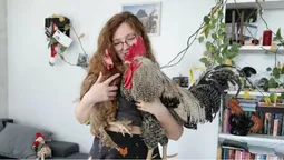 У Львові жінка тримає у квартирі курку і півня (відео)