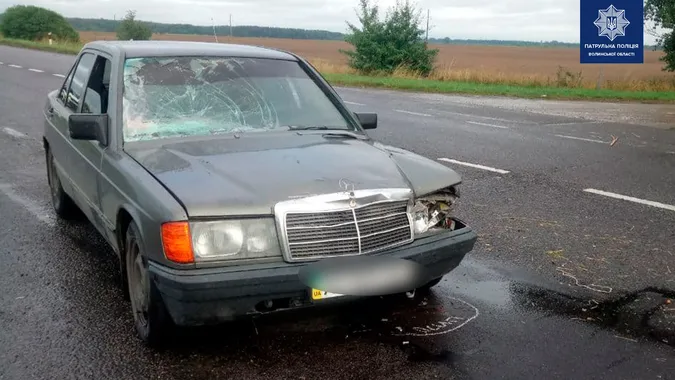 На Волині ДТП за участю воза та «мерседеса»: є постраждалий (фото)