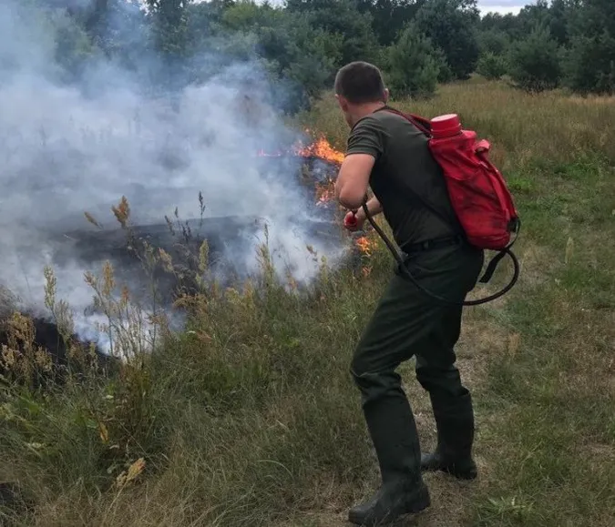 На Волині через спалювання сухої трави згоріли дві хати (фото)