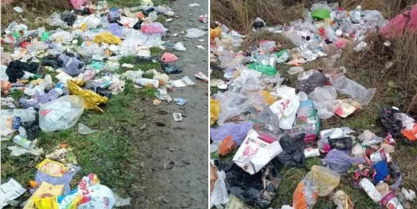У селі на Волині викинули гору сміття просто неба (фото)