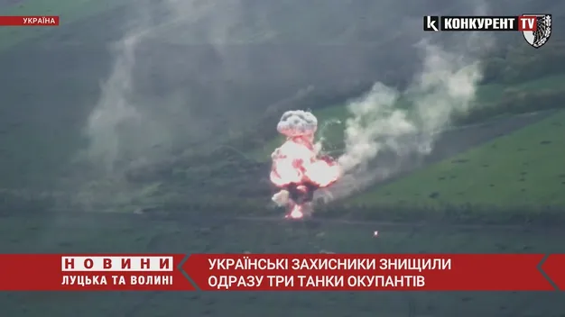 Українські захисники знищили одразу три танки окупантів (відео)