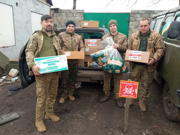 Volunteers delivered aid to one of the hottest spots on the front line