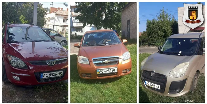 У Луцьку оштрафували водіїв, які запаркувались на газонах (фото)