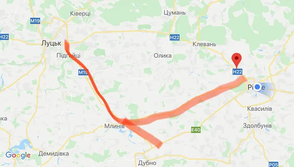 На дорозі з Рівного до Луцька – обмеження: водіям радять об’їжджати