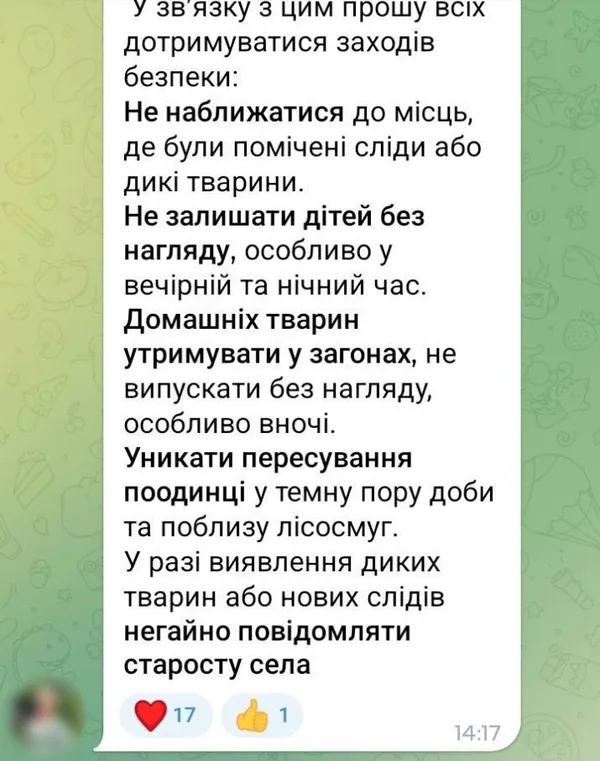 Скриншоти з чату села Любче