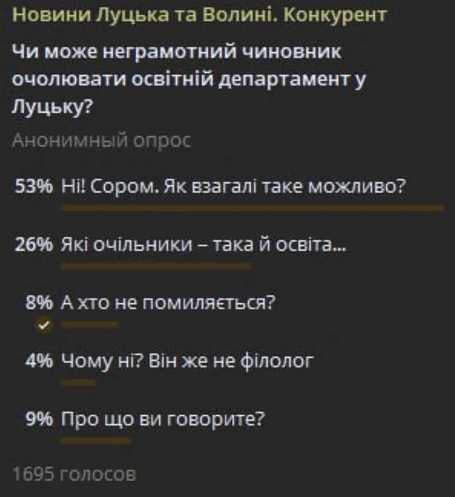 Лучанам соромно, що освітою керує неграмотний чиновник
