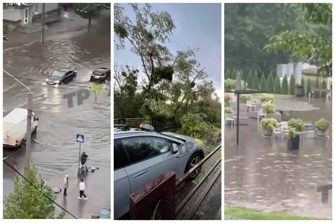 Автівки «пливуть», дерева падають: що накоїла потужна злива у Луцьку (фото, відео)