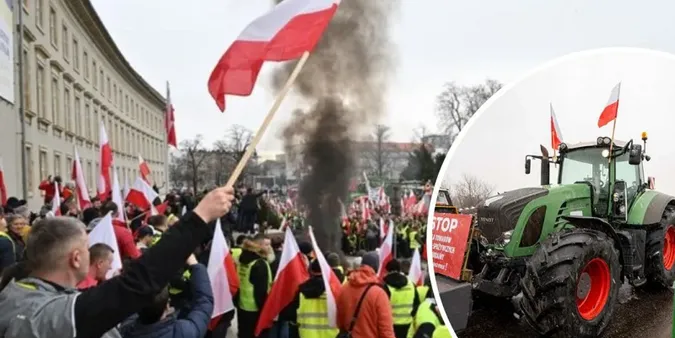 У Польщі фермери закидали яйцями представництво Єврокомісії та запалили фаєри (відео)