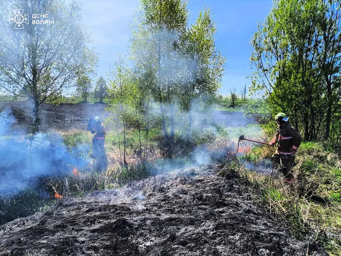 Волинь – у вогні: за добу в області сталися 10 пожеж (фото)