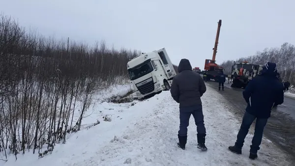 Траса Ковель-Ягодин: вантажівка перекинулася у кювет (фото)