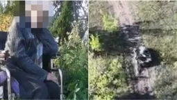 Годину вмовляли залізти на робота: бійці 14-ї бригади врятували з-під обстрілів бабусю (відео)
