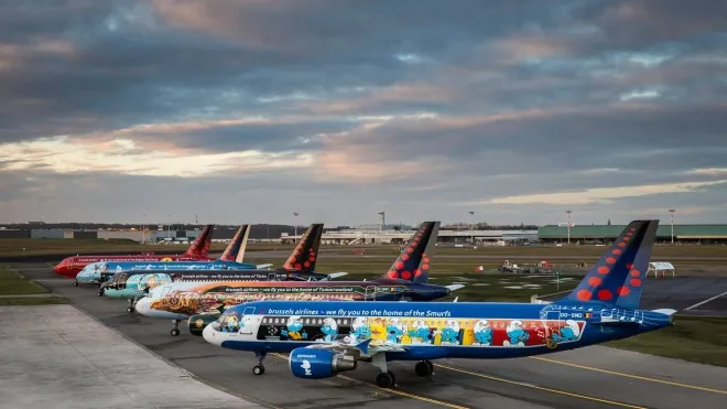 Авіакомпанія Brussels Airlines провела фотосесію своїх спеціальних літаків