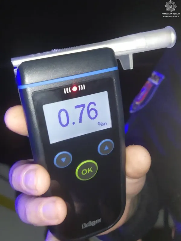 За вихідні на Волині зловили 11 водіїв напідпитку