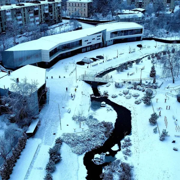 Круті фото засніженого «CITY PARK» з висоти пташиного польоту (фото)