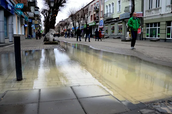 На вулиці Лесі Українки ліквідовують прорив водопроводу (фото)