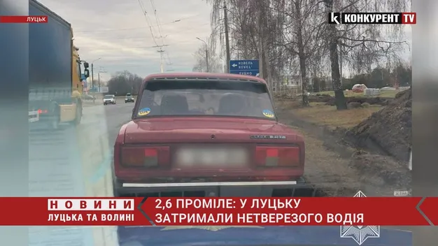 Рівень алкоголю – в 11 разів понад норму: у Луцьку затримали п'яного водія (фото, відео)