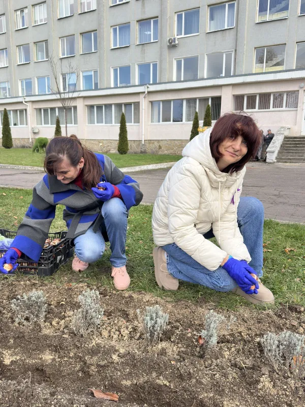У Луцьку висадили тисячу тюльпанів до Дня передчасно народженої дитини (фото)