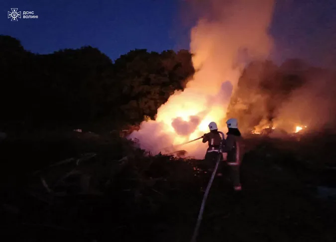 На Волині сталися чотири пожежі на відкритій місцевості (фото)