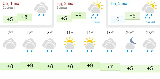 Дощ і +9: погода в Луцьку на неділю, 2 лютого