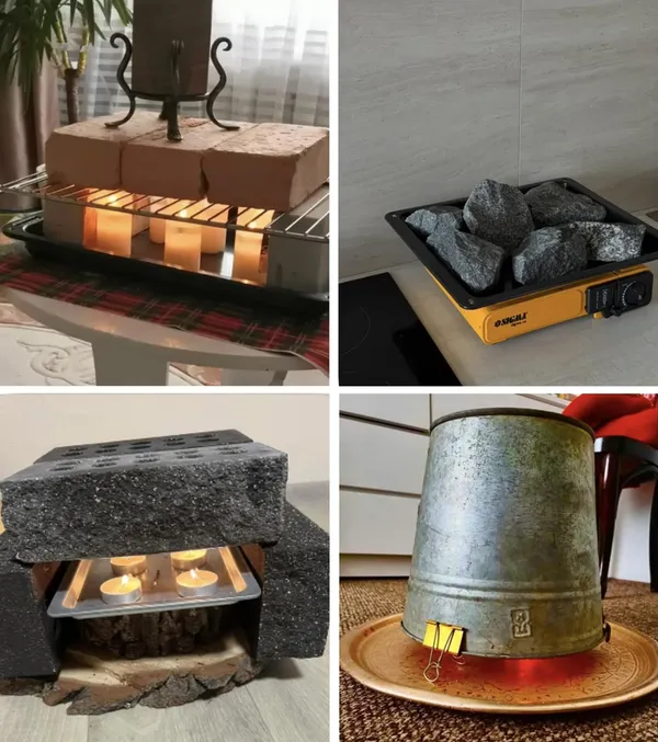 Саморобні обігрівачі без газопостачання. Фото: соцмережі