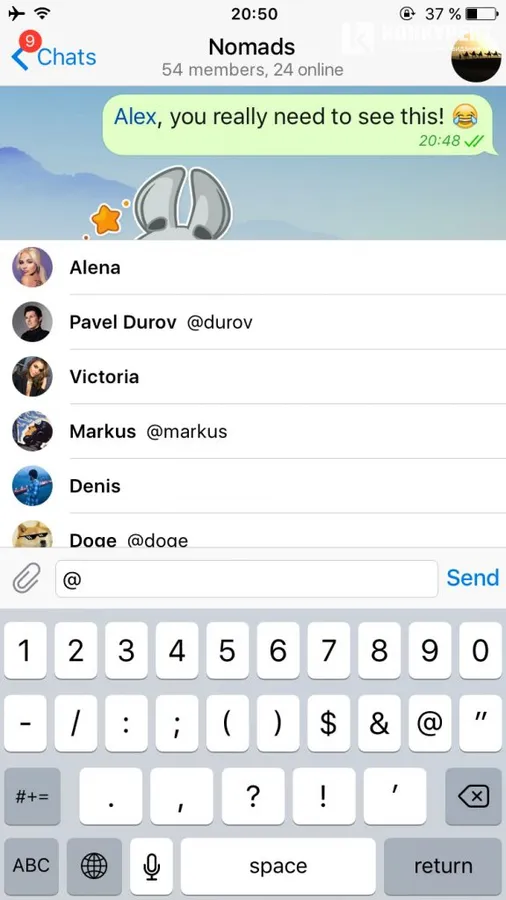 Три новинки меседжера Telegram: редагування повідомлень, теги і швидкий доступ до ботів