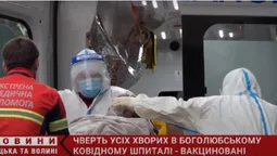 Чверть хворих у ковідному шпиталі в Боголюбах – вакциновані (оновлено)