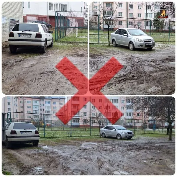 У Луцьку показали любителів паркуватися на газонах (фото)