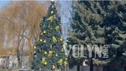 У Ківерцях новорічна ялинка «дочекалася» весни (відео)