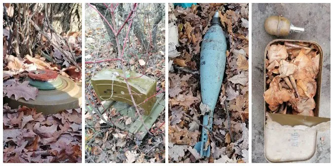 Волинські сапери показали свою «здобич» на Донеччині (фото)