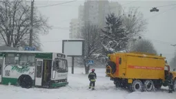 У Луцьку в снігу застряг тролейбус (фото)